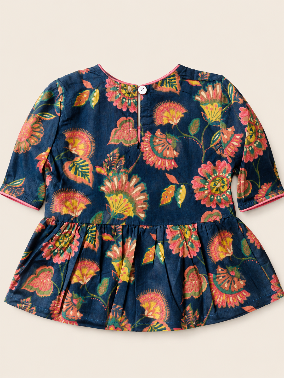 Heritage Angrakha Co-Ord Set for Girls | 100% Cotton Floral Outfit | Aruvo™