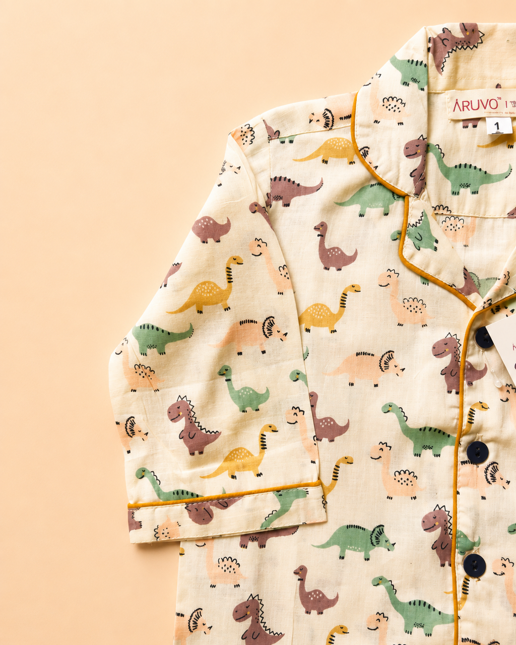 Premium Cotton Kids Night Suit | Dianasore Print Pajama Set | Aruvo™