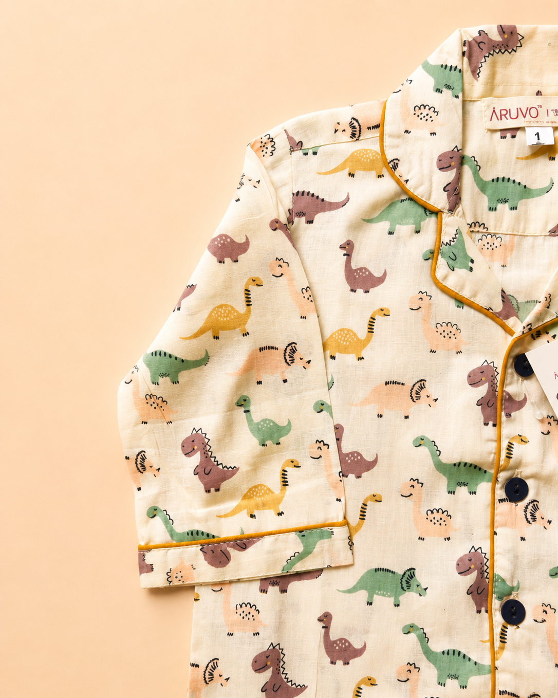 Premium Cotton Kids Night Suit | Dianasore Print Pajama Set | Aruvo™