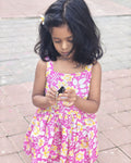 A girl wearing SnugBug sleeveless pure cotton co-ord set