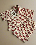 SnugBug Pure cotton Tiger Printed Boys Summer Co-ord set