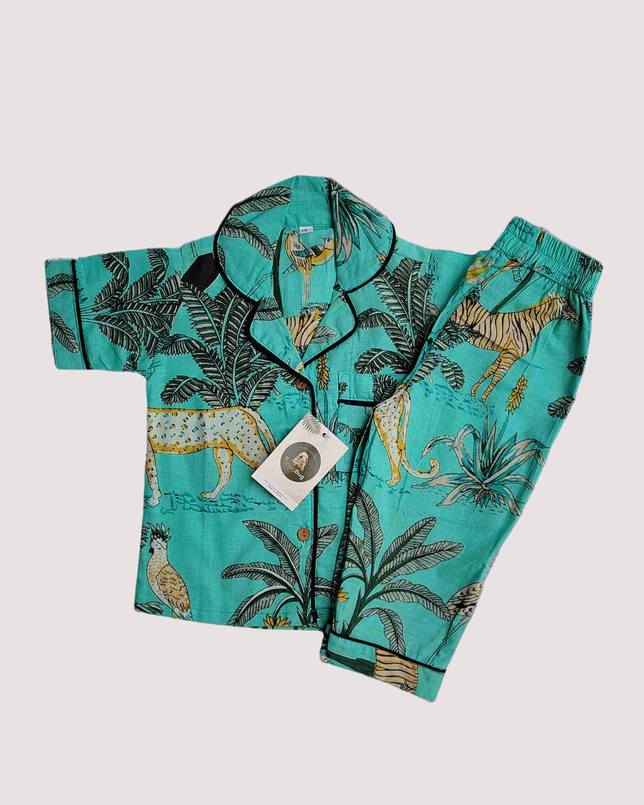 Kids Cotton Summer Half Sleeve Night Suit