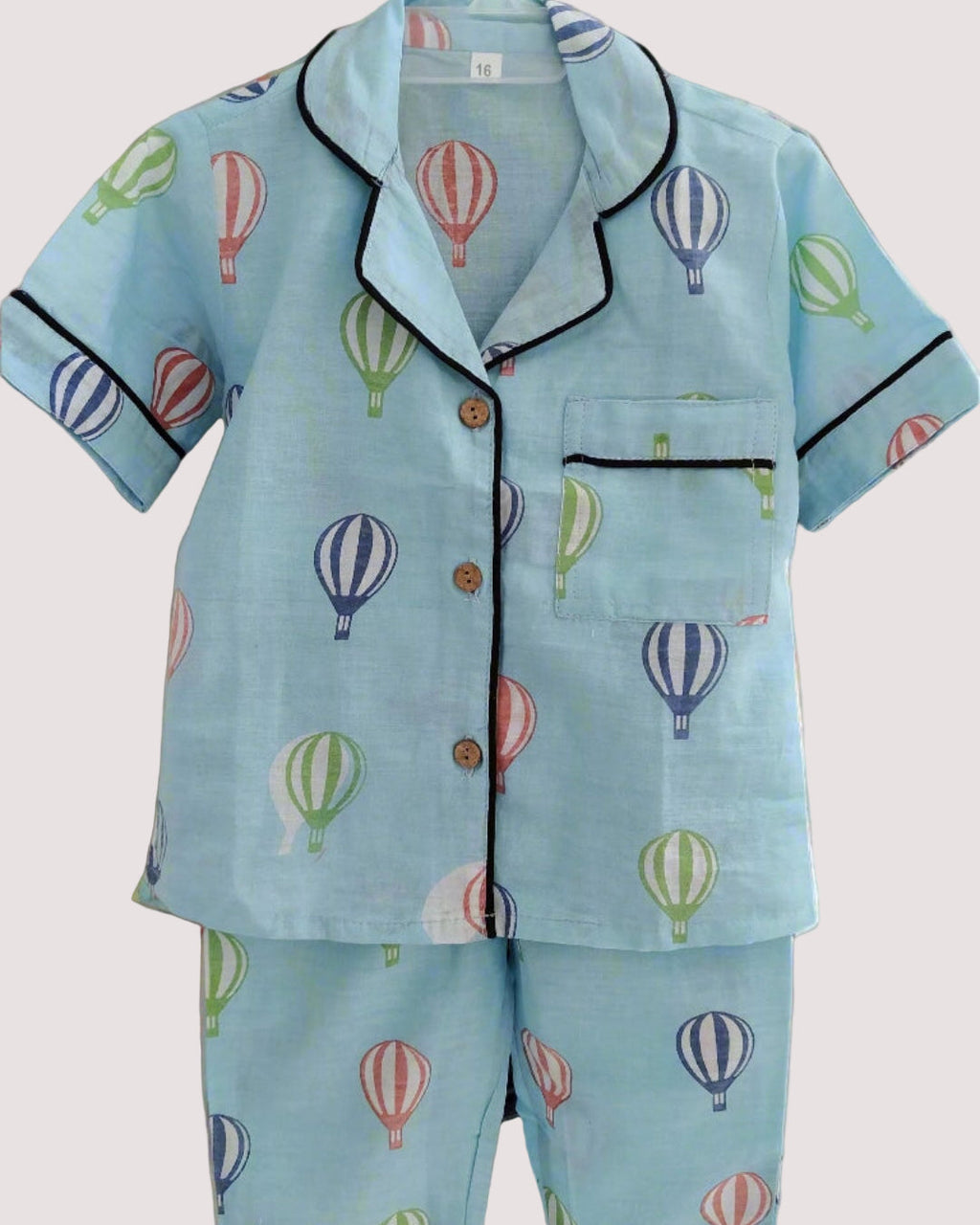 Kids Unisex Pure cotton Halfsleeve night suit for summer
