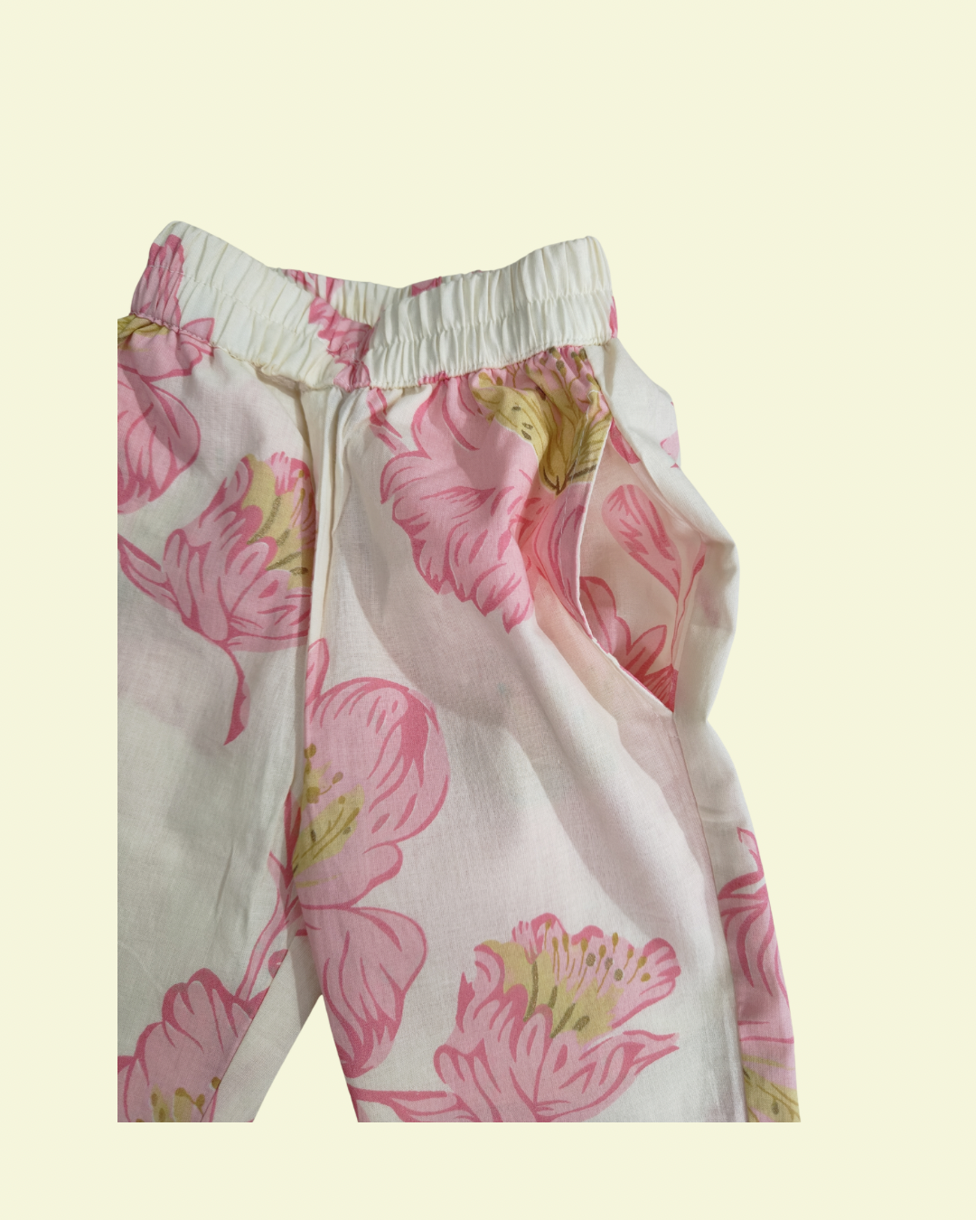 Pink Petal Pure Cotton Co-Ord Set for Girls | Breathable Peplum Style | Aruvo